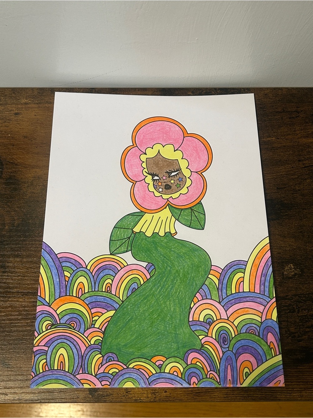 Flower rainbow girl
